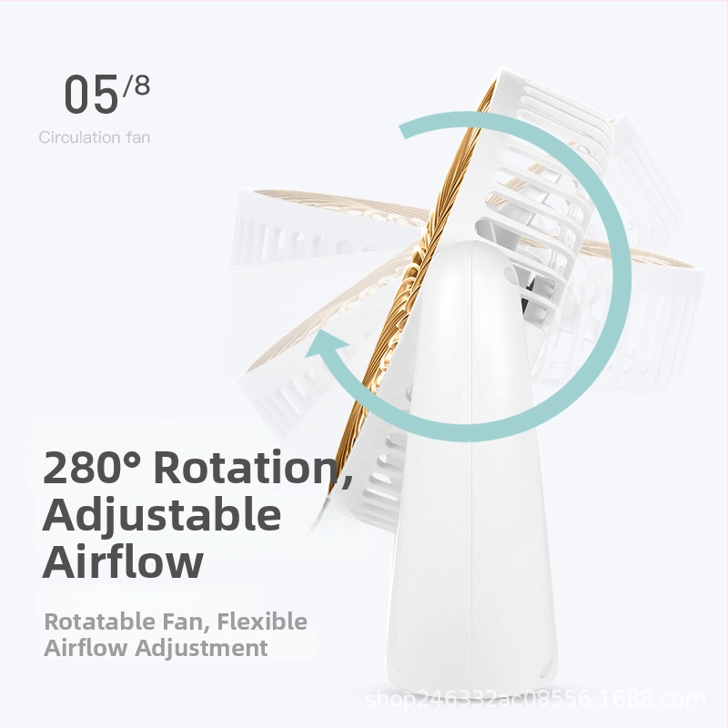 USB mini stolový ventilátor pre študentov – prenosný, nabíjateľný, kompaktný stolový ventilátor