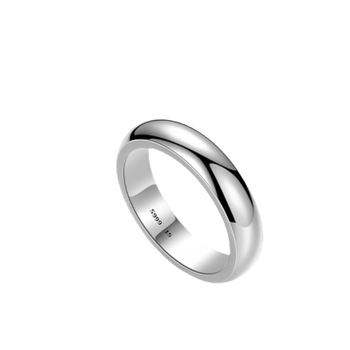 Inel pereche din argint S999 pur, inel circular simplu, stil minimalist pentru bărbați și femei