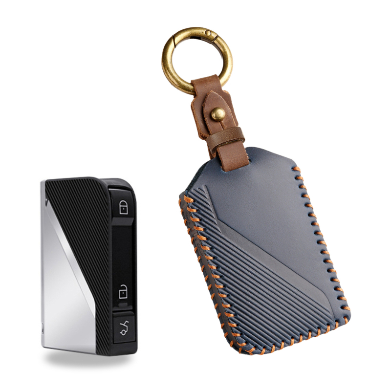 Pentru husă cheie Lynk & Co 06 2024 și Lynk & Co 01 New Energy, husă premium pentru card din piele de vită, cu cataramă