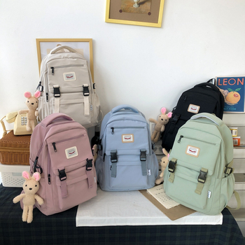 Rucsac școlar pentru fete, în stil Harajuku coreean, capacitate 20–35 L, din nylon, compatibil cu laptop de 15 inci