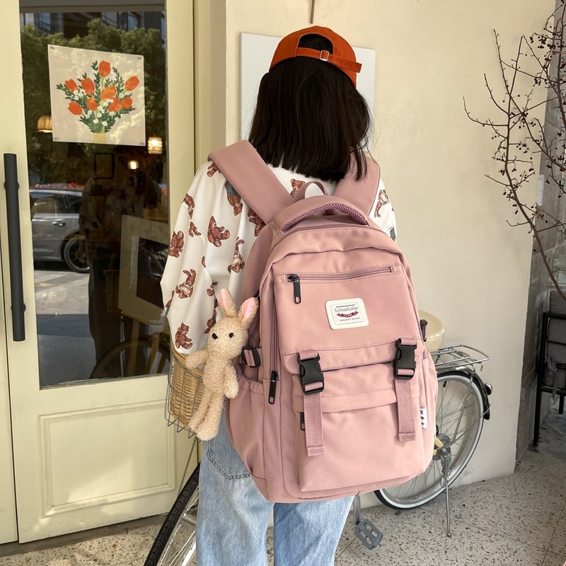 Rucsac școlar pentru fete, în stil Harajuku coreean, capacitate 20–35 L, din nylon, compatibil cu laptop de 15 inci