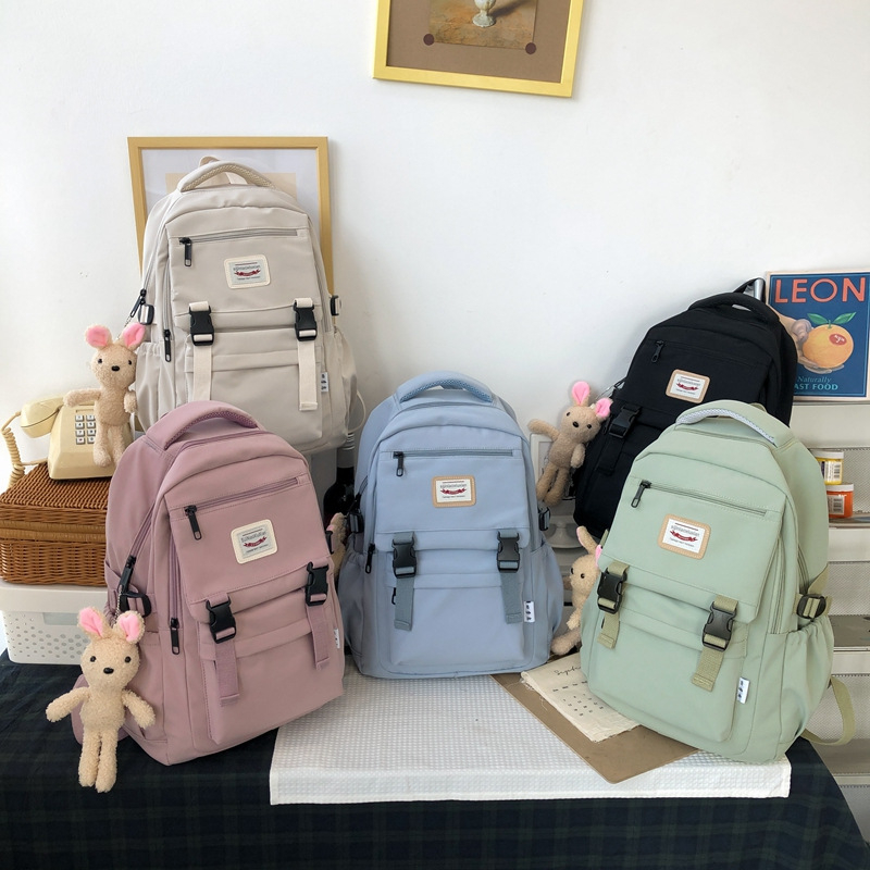 Rucsac școlar pentru fete, în stil Harajuku coreean, capacitate 20–35 L, din nylon, compatibil cu laptop de 15 inci