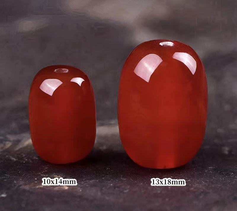 Mărgele cilindrice din agat roșu natural, mărgele libere pentru bijuterii DIY, pentru brățări, coliere, 14 mm