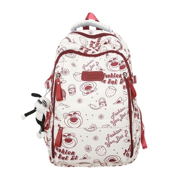 Harajuku inspirirani najlonski ruksak, 20–35 L, za 15-inčni laptop, ulični stil