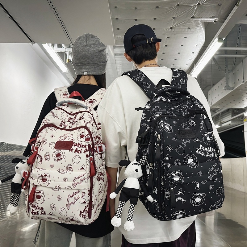 Harajuku inspirirani najlonski ruksak, 20–35 L, za 15-inčni laptop, ulični stil