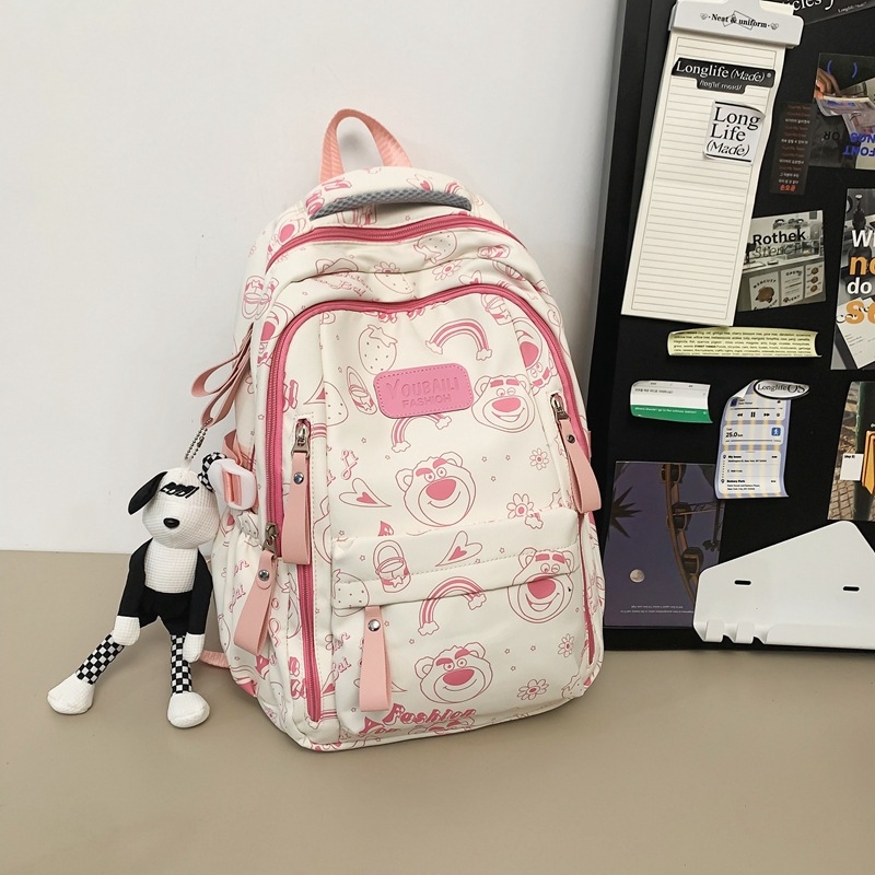 Harajuku inspirirani najlonski ruksak, 20–35 L, za 15-inčni laptop, ulični stil