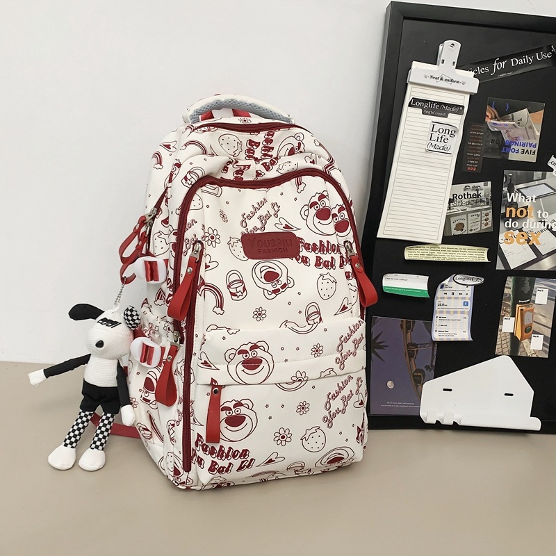 Harajuku inspirirani najlonski ruksak, 20–35 L, za 15-inčni laptop, ulični stil
