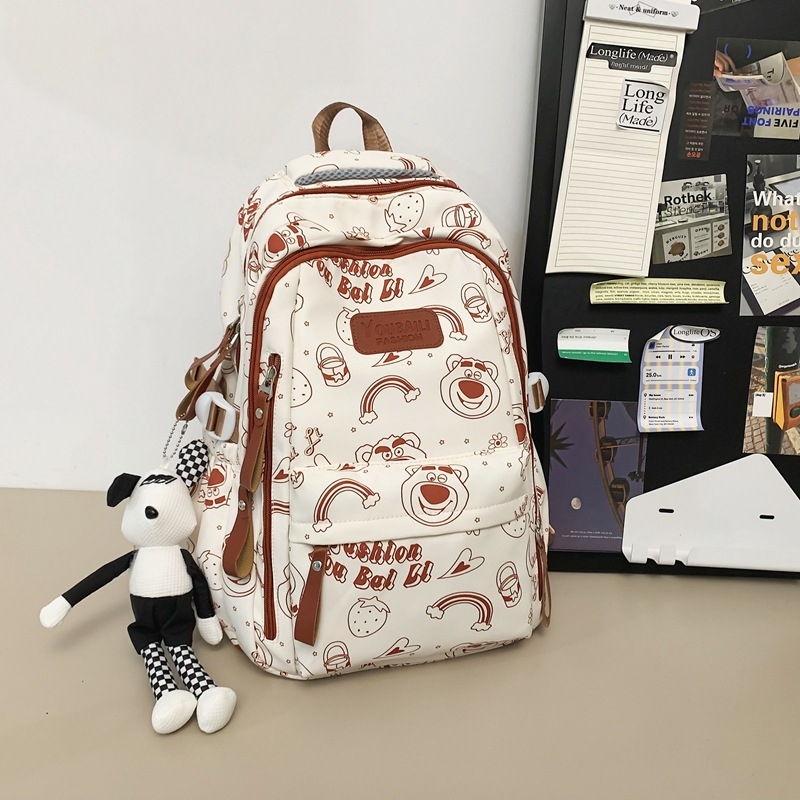 Harajuku inspirirani najlonski ruksak, 20–35 L, za 15-inčni laptop, ulični stil