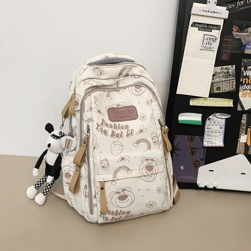 Harajuku inspirirani najlonski ruksak, 20–35 L, za 15-inčni laptop, ulični stil