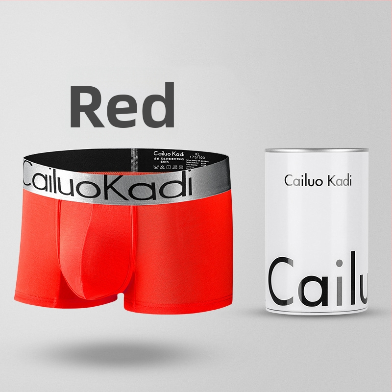 Pánske modálne boxerky, stredný pás, plus veľkosť, priedušné, jednofarebné