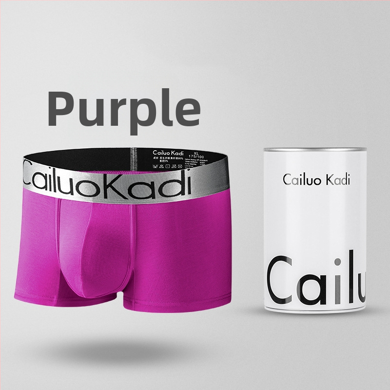 Pánske modálne boxerky, stredný pás, plus veľkosť, priedušné, jednofarebné