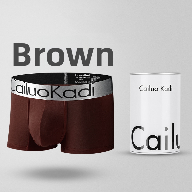 Pánske modálne boxerky, stredný pás, plus veľkosť, priedušné, jednofarebné