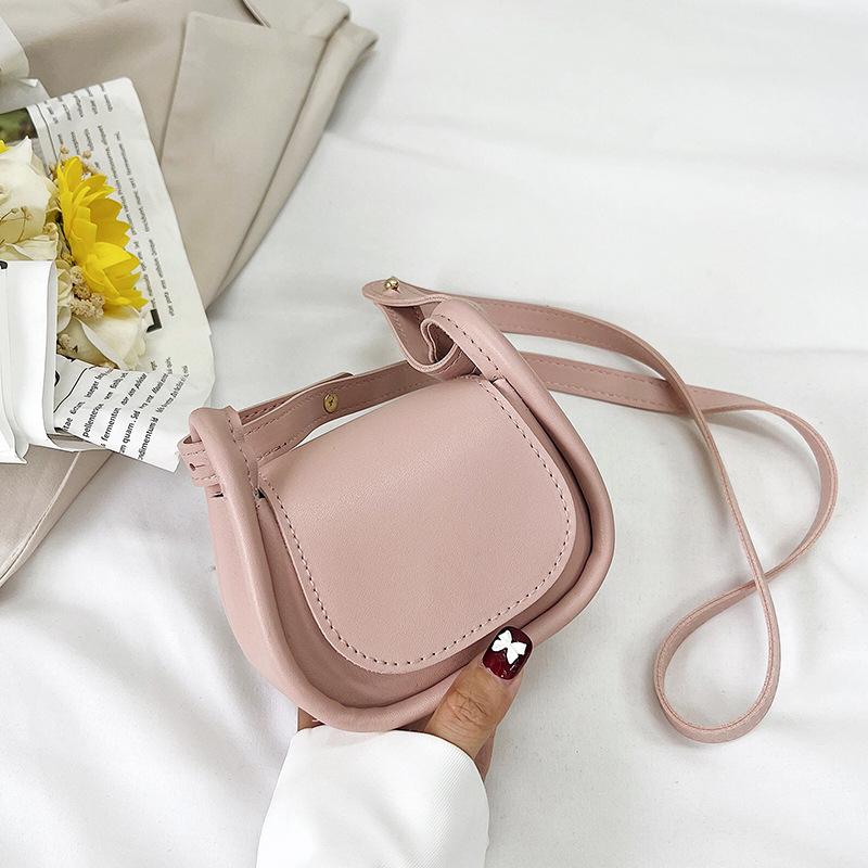 Geantă de damă mini crossbody în stil șa – material PU