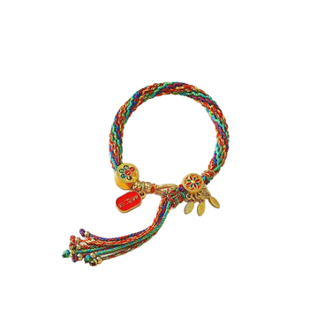 Brățări tradiționale pentru Festivalul Dragonului, din fir de bumbac, brățări colorate, croșetate manual pentru copii, șnur roșu, cadou unisex, en-gros