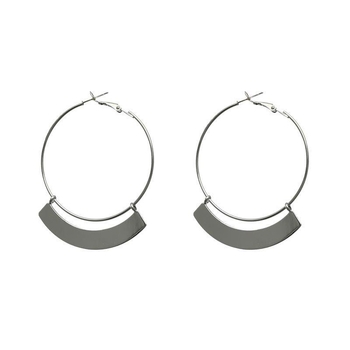 Cercei din argint 925 cu design minimalist, cercuri circulare