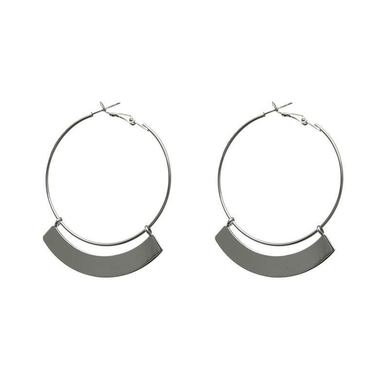 Cercei din argint 925 cu design minimalist, cercuri circulare