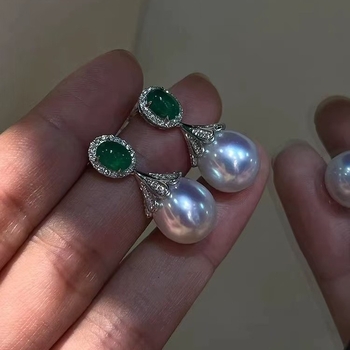 Cercei verzi cu perle în formă de picătură de apă, stil chinezesc nou, design geometric, bijuterii retro elegante pentru femei