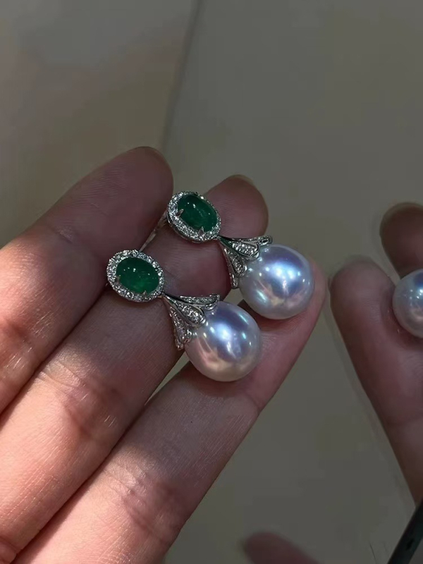 Cercei verzi cu perle în formă de picătură de apă, stil chinezesc nou, design geometric, bijuterii retro elegante pentru femei