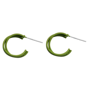Cercei simpli, mici, verzi, în formă de C pentru femei, inspirați de stilul coreean, design elegant cu inel încrucișat.