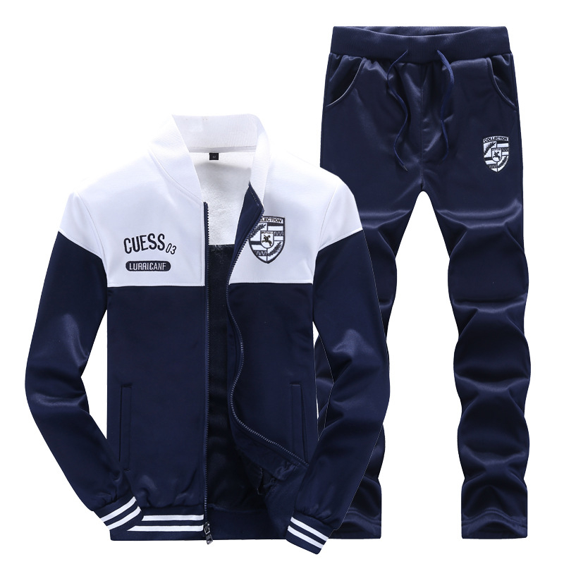 Set bărbătesc primăvară-toamnă cu guler baseball, mâneci lungi, D10