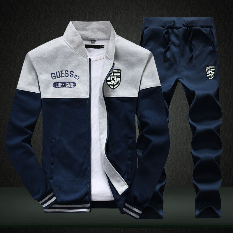 Set bărbătesc primăvară-toamnă cu guler baseball, mâneci lungi, D10