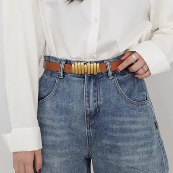 Curea vintage pentru femei din PU, stil INS, curea versatilă pentru jeanși, neagră decorativ minimalist, lățime 2-4 cm