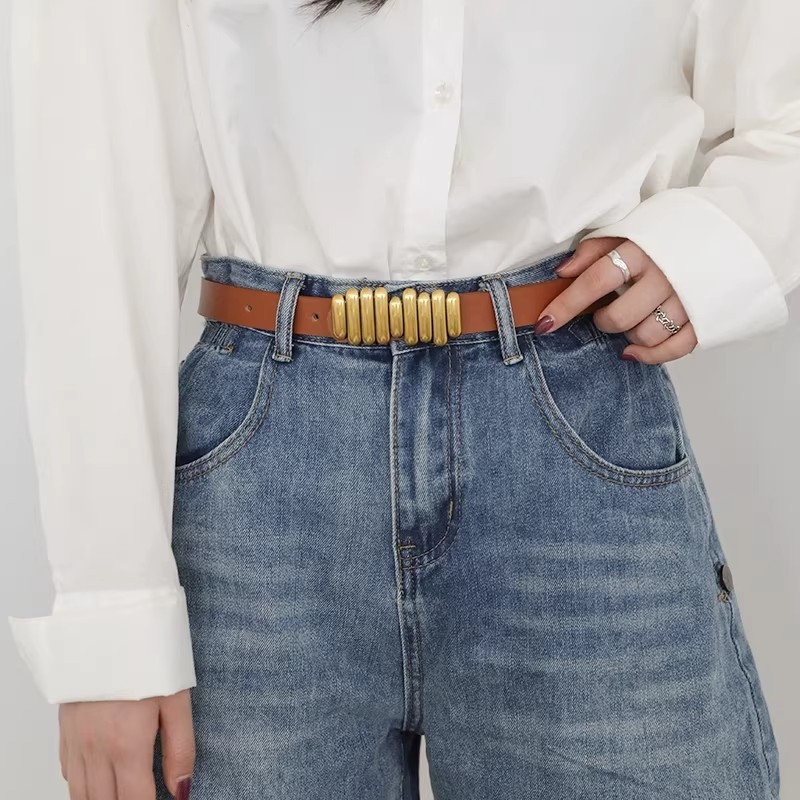 Curea vintage pentru femei din PU, stil INS, curea versatilă pentru jeanși, neagră decorativ minimalist, lățime 2-4 cm