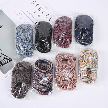 Elastic de păr din nylon de 2 mm, stil coreean, accesoriu pentru păr feminin pentru adulți