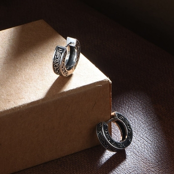 Cercei placati cu argint, stil vintage - Unisex