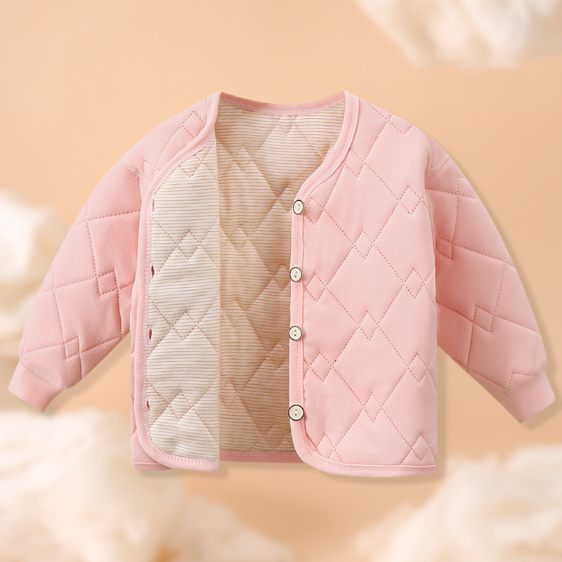 Palton de copii cu umplutură în trei straturi, stil uniformă școlară, căptușeală fleece, cald pentru iarnă