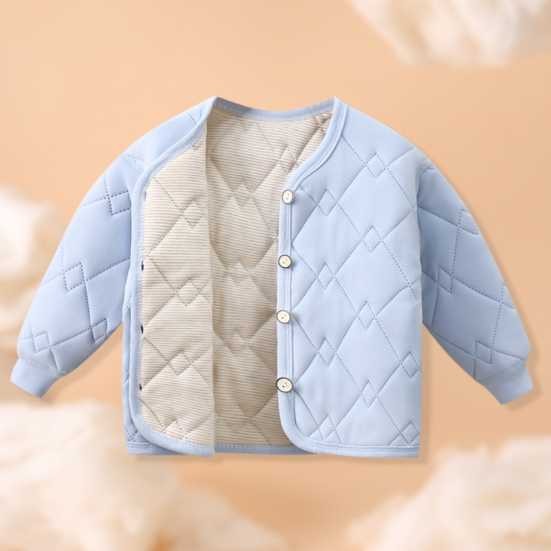 Palton de copii cu umplutură în trei straturi, stil uniformă școlară, căptușeală fleece, cald pentru iarnă