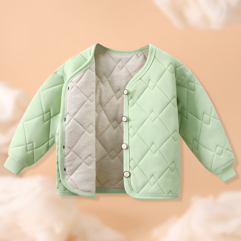 Palton de copii cu umplutură în trei straturi, stil uniformă școlară, căptușeală fleece, cald pentru iarnă