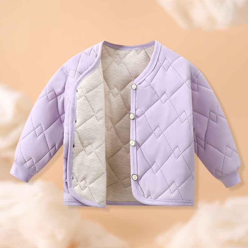 Palton de copii cu umplutură în trei straturi, stil uniformă școlară, căptușeală fleece, cald pentru iarnă