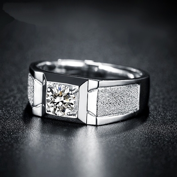 Inel masculin mat, deschis, cu zirconiu cubic – bijuterie geometrică din cupru, Golden Double Happiness