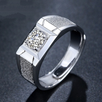 Inel masculin mat, deschis, cu zirconiu cubic – bijuterie geometrică din cupru, Golden Double Happiness