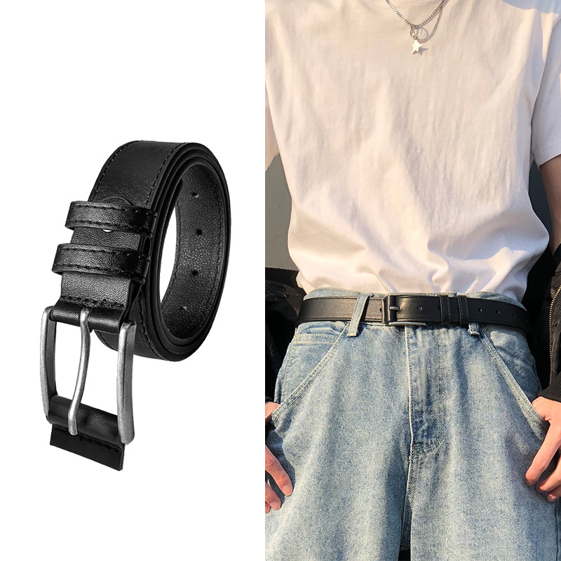 Curea de bărbați din piele PU, cataramă din aliaj, lățime 2–4 cm, accesoriu casual de modă