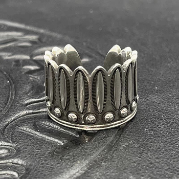 Inel din argint thailandez, cu pene indiană și design cu stea – pentru bărbați, stil vintage, durabil, nu se decolorizează, stil vest-european-american