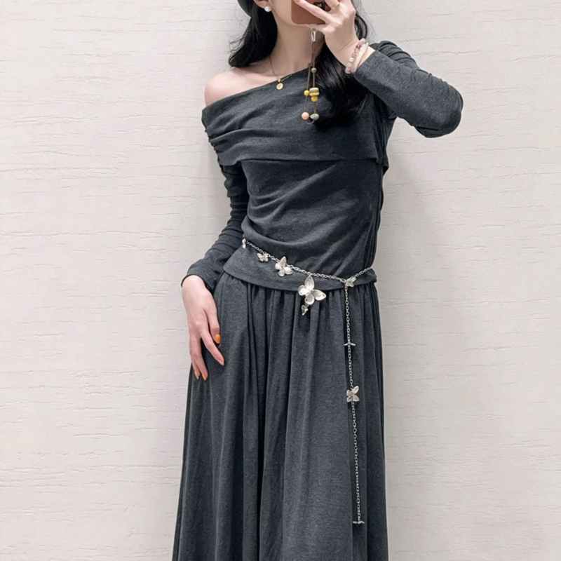 Lanț talie metalic retro cu fluture, design nișă, colier de înaltă calitate, lanț pentru corp multifuncțional, accesoriu pentru talie
