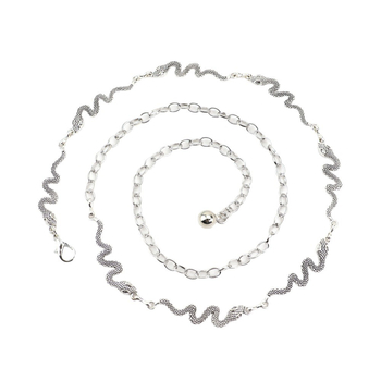 Lanț de talie în formă de șarpe, retro – accesoriu metalic pentru rochii
