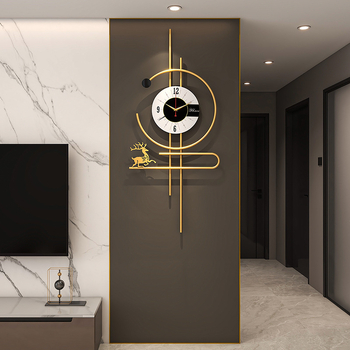 Ceas de perete modern minimalist cu ramă metalică dreptunghiulară, alimentare cu baterii, ceas decorativ pentru living și dormitor