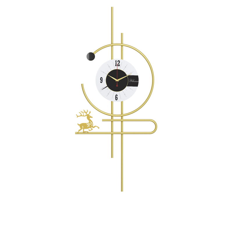 Ceas de perete modern minimalist cu ramă metalică dreptunghiulară, alimentare cu baterii, ceas decorativ pentru living și dormitor