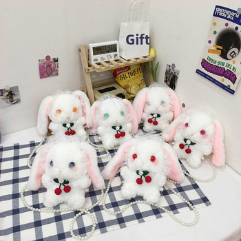 Roztomilá plyšová taška Lolita JK Uniform Rabbit v japonskom štýle, mini crossbody taška cez rameno