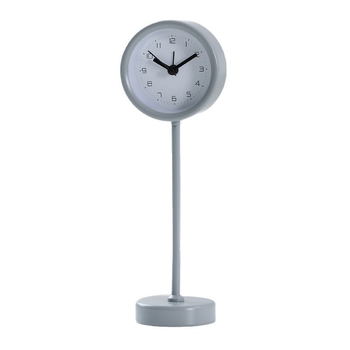 Ceas de birou pentru studenți, carcasă metalică minimalistă, cadran din sticlă, alarmă puternică, alimentat cu baterii, cu o singură față, decorativ