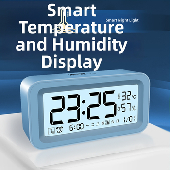 Ceas de birou inteligent, multifuncțional pentru elevi, cu afișaj digital, funcție de trezire, termometru, afișaj luminos, calendar săptămânal și lunar.