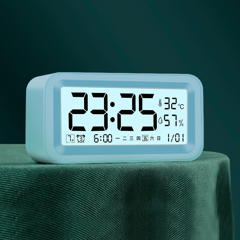Ceas de birou inteligent, multifuncțional pentru elevi, cu afișaj digital, funcție de trezire, termometru, afișaj luminos, calendar săptămânal și lunar.