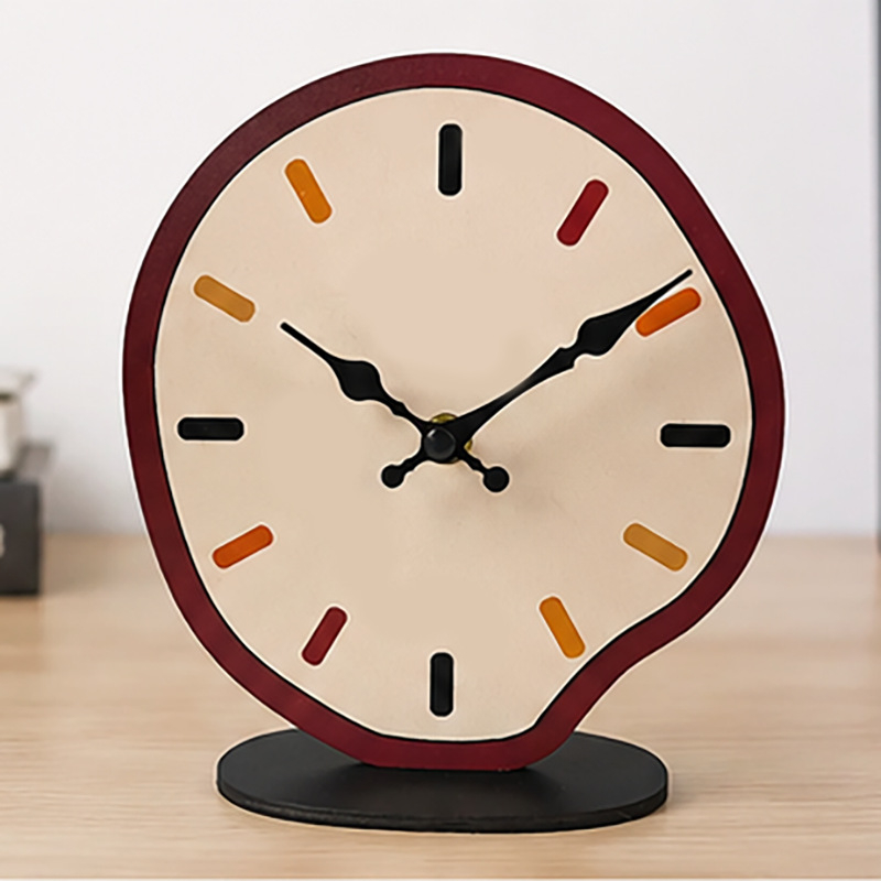 Ceas de birou minimalist modern, silențios, din lemn, pentru sufragerie și dormitor