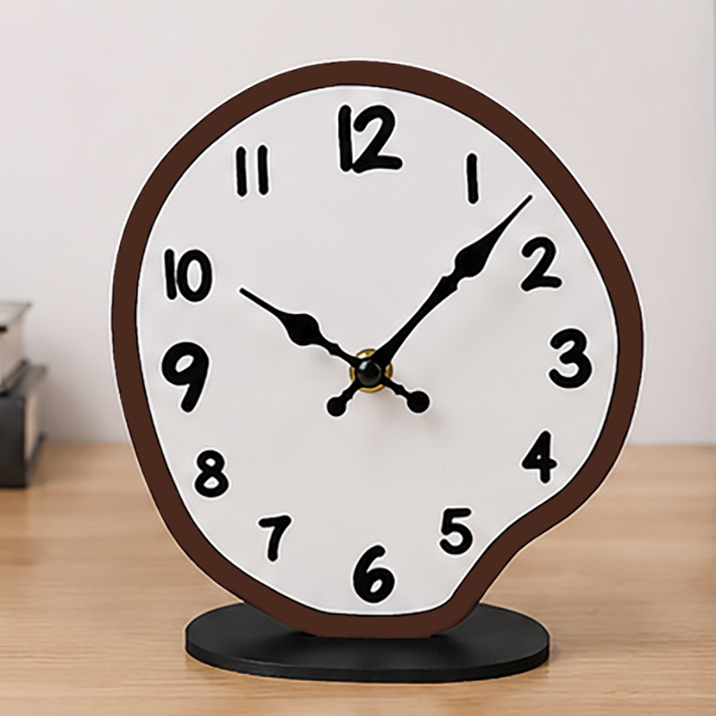 Ceas de birou minimalist modern, silențios, din lemn, pentru sufragerie și dormitor