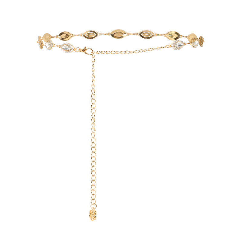 Lănțișor de talie argintiu pentru femei — accesoriu de talie elegant cu lanț decorativ pentru rochii