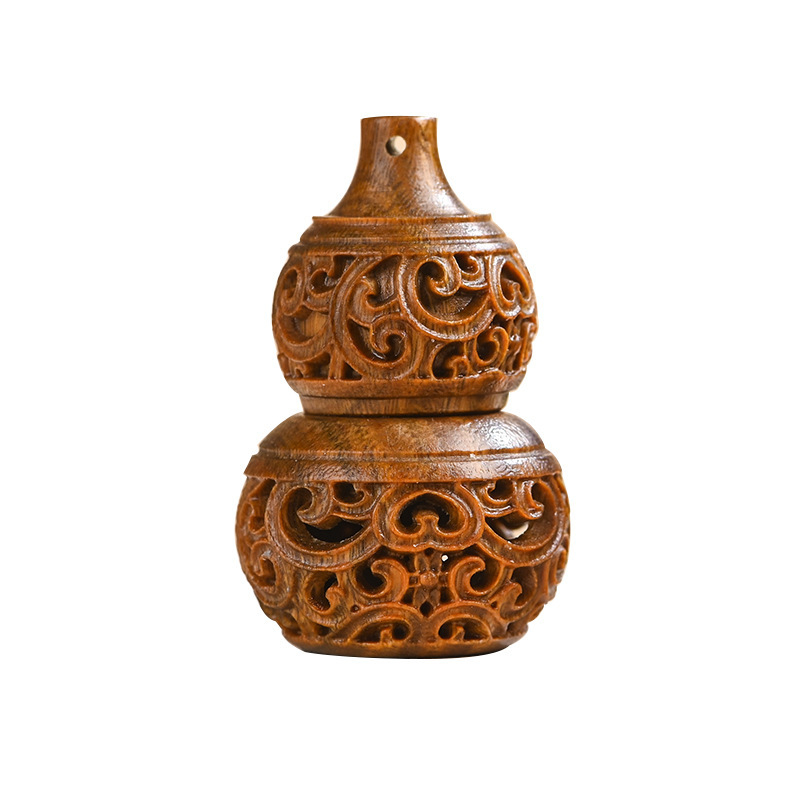 lemn de santal verde, sculptat în formă de dovleac, recipient gol pentru parfum cu capac, accesoriu DIY pentru colier și breloc