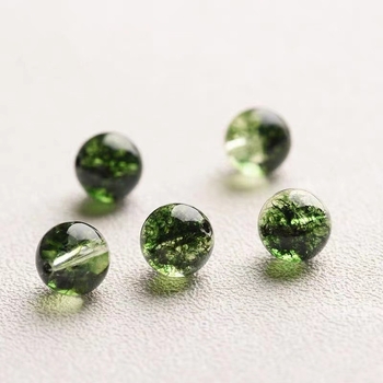 Green Ghost mărgele din cristal - mărgele libere rotunde de 8 mm pentru bijuterii DIY, mărgele spacer pentru brățări